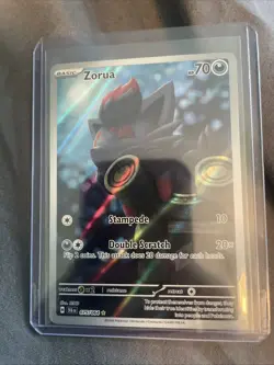 Pokemon TCG Zorua 075/064 Shrouded Fable Illustration Rare Holo Card - Image 4