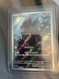 Pokemon TCG Zorua 075/064 Shrouded Fable Illustration Rare Holo Card - Image 5