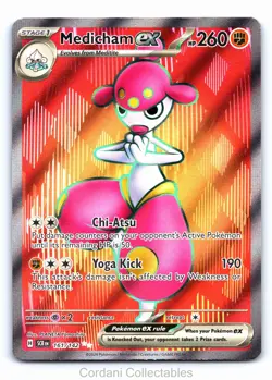 Medicham EX 161/142 - Stellar Crown - Pokemon Card - Lightly Played - Image 1