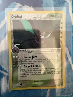 Pokemon TCG Crobat EX Delta Species Holo Rare Card 2/113 - Image 1