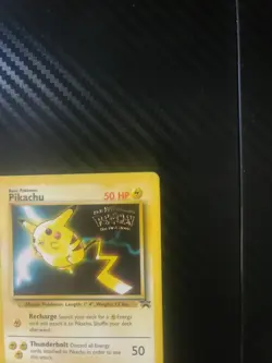 Pokemon PIKACHU #4 Kids WB Presents Pokemon The First Movie promo card - Image 4