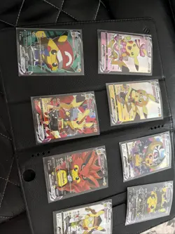 Cosplay Pikachu Pokemon Card lot Of 8 Non TCG FAN ART Shinny Sparkly Holos - Image 1