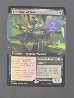 MTG Emeritus of Woe Extended Art Foil Secrets of Strixhaven 0324 - Image 1