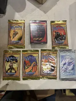 MTG Magic the Gathering 5th Edition NOS Sealed deck 6 Booster Packs 787551252101 - Image 1