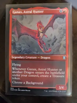 Ganax, Astral Hunter foil extended art Battle of Baldur's Gate MTG NM - Image 1