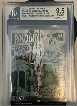 Serialized Anduril, Flame of the West (Borderless Poster) Lord of the Rings BGS - Image 1