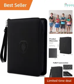 Trading Card Binder 4 Pocket PU Waterproof with 320 Capacity for Sports TCG - Image 1