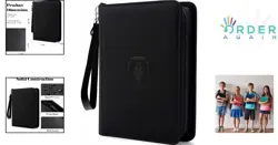 Trading Card Binder 4 Pocket PU Waterproof with 320 Capacity for Sports TCG - Image 2