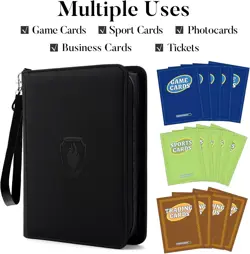 Trading Card Binder 4 Pocket PU Waterproof with 320 Capacity for Sports TCG - Image 7