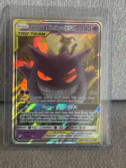 Pokemon TCG Gengar & Mimikyu GX Team Up Holo Ultra Rare Card 53/181 - Image 3