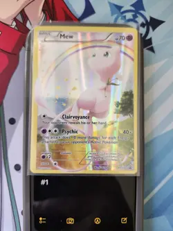Mew XY110 XY Black Star Promo Holo Foil PokÃ©mon TCG Card LP Condition - Image 1