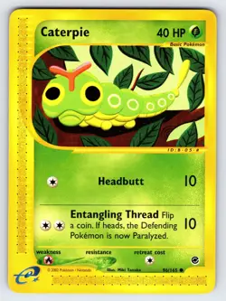 Caterpie 96/165 2002 Expedition Pokemon Card Vintage WOTC Nintendo Common Nm/Vlp - Image 1