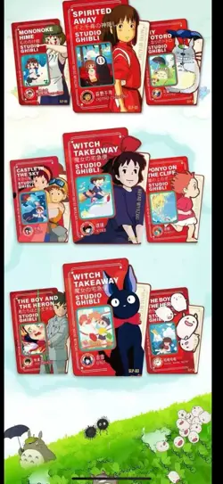 Hayao Miyazaki Collectible Card CCG Anime Studio Ghibli 13 Packs Box Poko new - Image 16