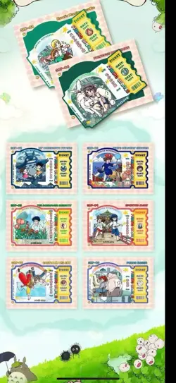 Hayao Miyazaki Collectible Card CCG Anime Studio Ghibli 13 Packs Box Poko new - Image 9
