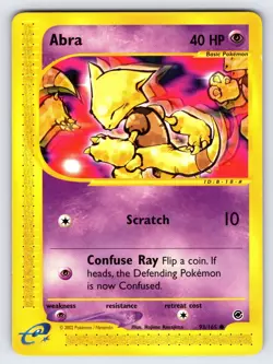 Abra 93/165 2002 Expedition Pokemon Card Vintage WOTC Nintendo Common - Nm/Vlp - Image 1