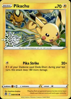Pikachu - (Holiday Calendar) Holo Common Miscellaneous Cards & Products 049/195 - Image 1
