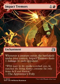 X 1 Impact Tremors NM-M Wilds of Eldraine WOT 044 MTG Magic The Gathering - Image 1
