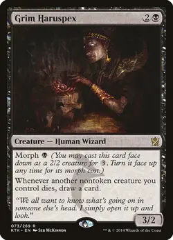 Played Grim Haruspex 73 Khans of Tarkir KTK MTG - Image 1