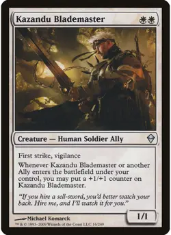 Kazandu Blademaster 16 MTG NM - Zendikar - Image 1