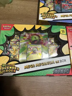 Pokemon Ascended Heroes Meganium, Emboar, Feraligatr ex Box Lot Set 3 Sealed - Image 4