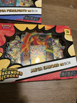 Pokemon Ascended Heroes Meganium, Emboar, Feraligatr ex Box Lot Set 3 Sealed - Image 5