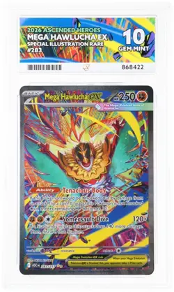 Pokemon TCG Mega Hawlucha 283/217 Ascended Heroes Graded ACE 10 Perfect Subs - Image 1