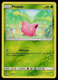 Pokemon Card Lost Thunder Hoppip 11/214 Reverse Holo Common - Image 1