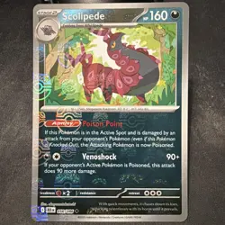 SCOLIPEDE (MASTER BALL PATTERN) 056/086 UNCOMMON BLACK BOLT POKEMON NEAR MINT - Image 1