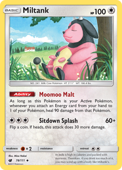Miltank 78/111 UC Crimson Invasion Pokemon NM/M - Image 1