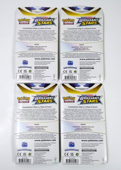 Pokemon Brilliant Stars Eevee/Flapple Single pack Checklane Blister Lot of 4 - Image 3