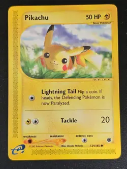 Pokemon TCG Pikachu 124 Expedition Mint Near Mint (non-holo) - Image 1