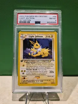 Pokemon TCG Light Jolteon 48/105 Neo Destiny Regular 1st Edition PSA 8 - Image 1