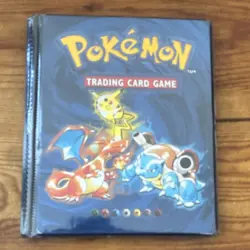 Nintendo Pokemon TCG Base Set 4-Pocket Blue Album Binder 1999 - Image 1