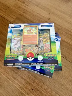 Pokemon TCG: GO Pin Collection Set of 3 Charmander Squirtle Bulbasaur New Sealed - Image 3