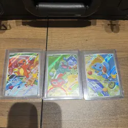 Pokemon First Partner Illustration Collection Series 1 Kanto Gen 1 Starters Set - Image 1