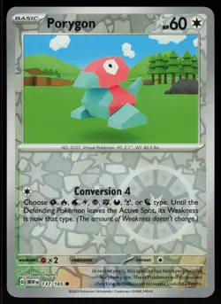Porygon 137/165 Common 151 Pokemon Reverse Holo Near Mint - Image 1