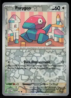 Porygon 142/182 Common Paradox Rift Pokemon Reverse Holo Near Mint - Image 1