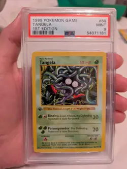 1999 Pokemon - 1st Edition Shadowless Tangela - Base Set 66/102 - PSA 9 - Image 1