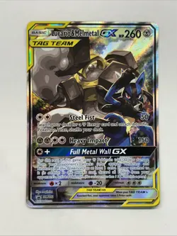 Lucario & Melmetal GX SM192 Holo Promo Sun & Moon Promo Pokemon English - Image 1