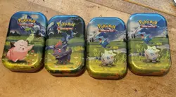 Empty Pokemon Mini Tins- (for Storage Or Collection) Lot of 4 - Tins Only! - Image 1