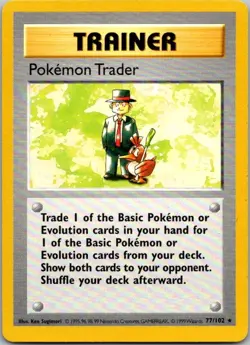 Pokemon Trader Rare Base Set (Shadowless) 077/102 LP - Image 1