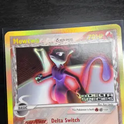 2005 Pokemon Ex Delta Species #12 Mewtwo - Holo LP - Image 3