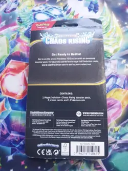 Pokemon TCG Chaos Rising Blister With Flygon Promo And Chikorita Coin - Image 2