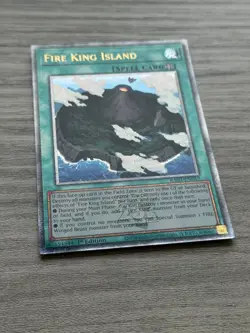 RA03-EN059 Fire King Island Quarter Century Secret Rare Card 1st Ed Yugioh NM - Image 2