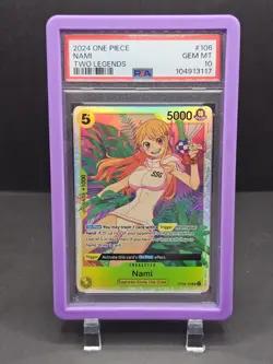 One Piece Two Legends Nami Rare Graded Psa 10 - Image 1