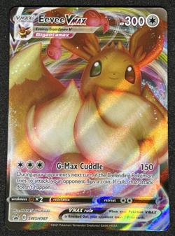 Eevee VMAX SWSH087 SWSH Black Star Promo Holo Rare Pokemon Card NM - Image 1
