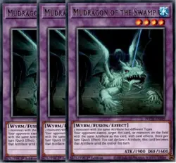 Yugioh - Mudragon of the Swamp x 3 - 1st Edition Rare NM - Free Holographic Card - Image 1