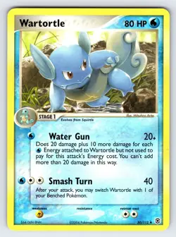 Wartortle 50/112 2004 EX FireRed & LeafGreen Pokemon Card TCG Arita Art - Nm - Image 1
