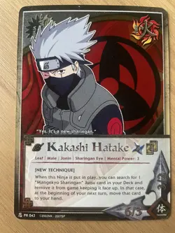 Naruto CCG - Kakashi Hatake New Technique PR 042 Foil Promo Shonen Jump Card TCG - Image 1