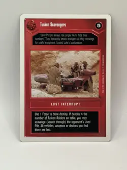 Tusken Scavengers Lost Interrupt 1995 Decipher Star Wars Trading Card TCG CCG - Image 1